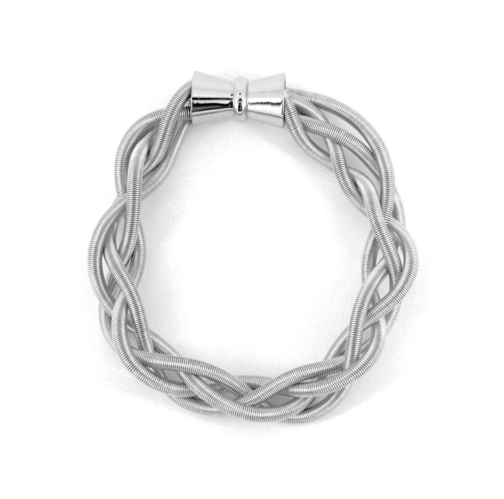 Sea Lily Bracelets Piano Wire Silver Braided Bracelet