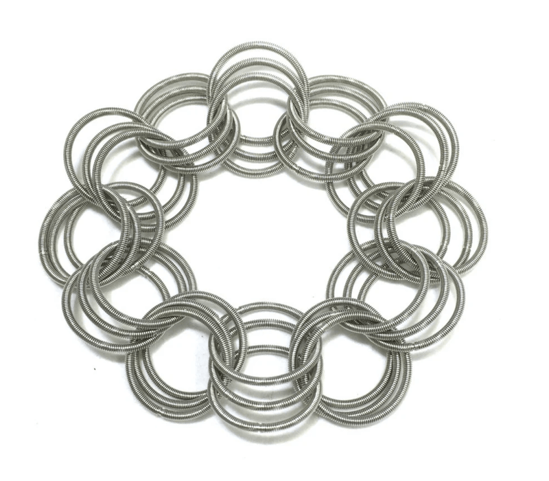 Sea Lily Bracelets Silver Tone Piano Wire Bracelet