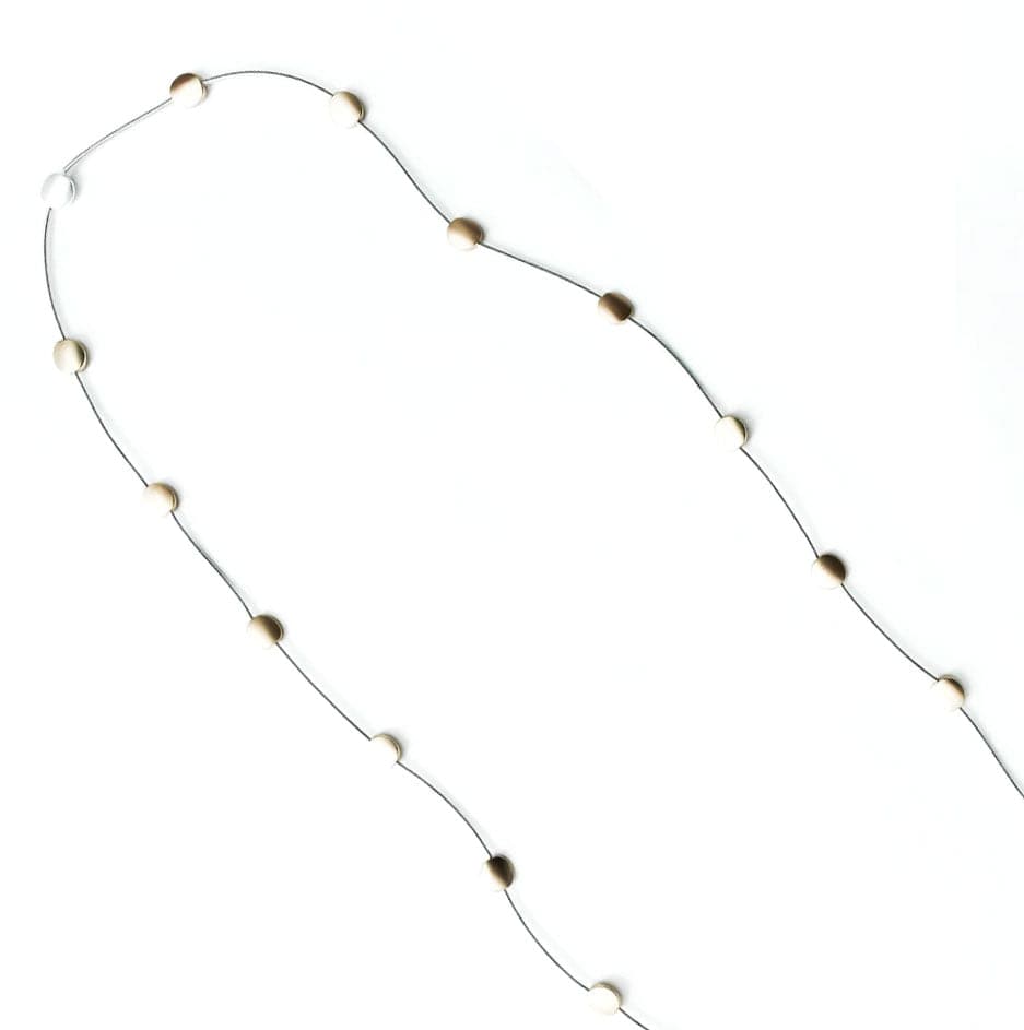 Sea Lily Necklaces 36" Gold/Silver Tone Wire Disc Necklace