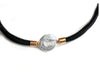 Sea Lily Necklaces Black Piano Wire Pearl necklace