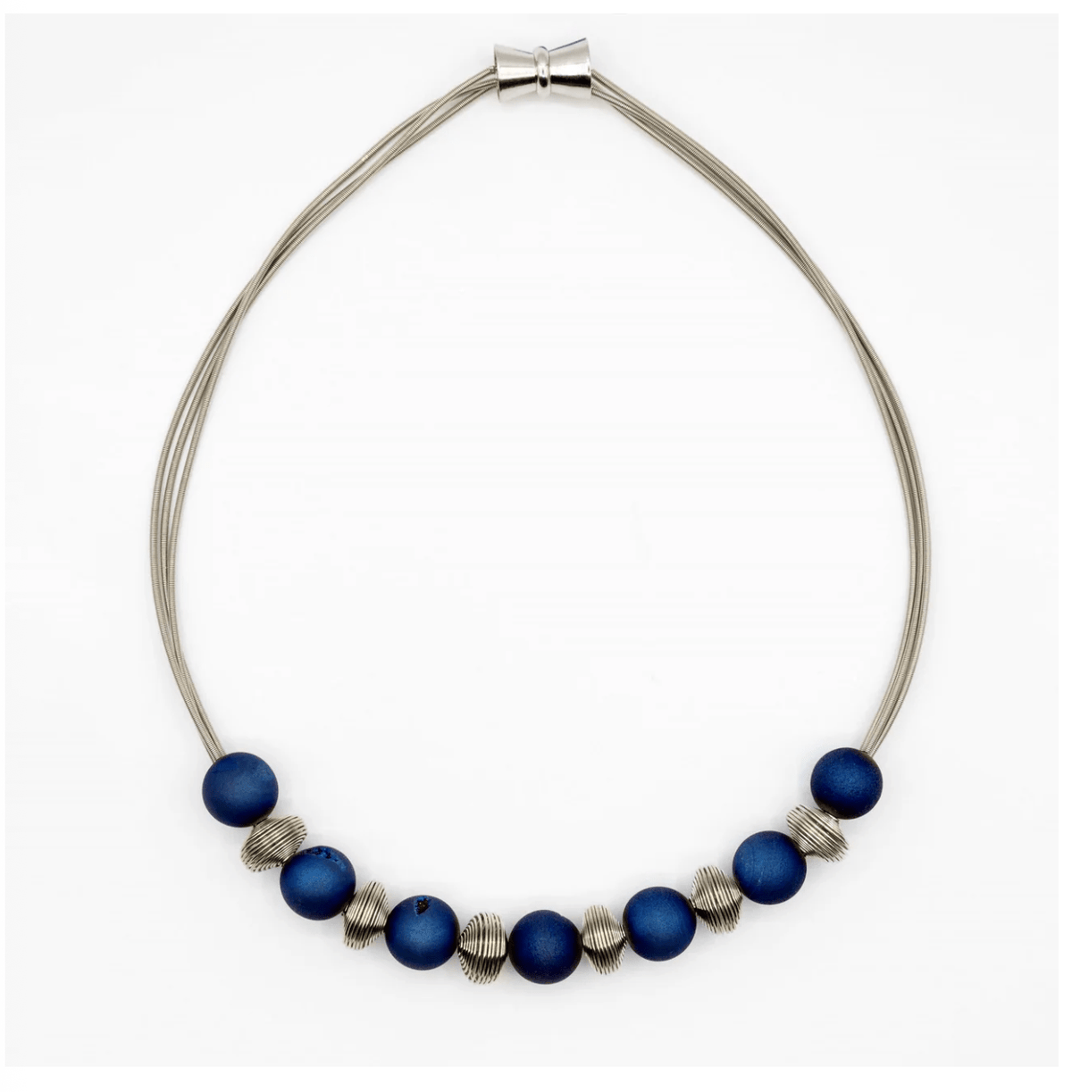 Sea Lily Necklaces Blue Geode Coil Necklace