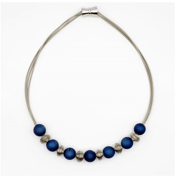 Sea Lily Necklaces Blue Geode Coil Necklace