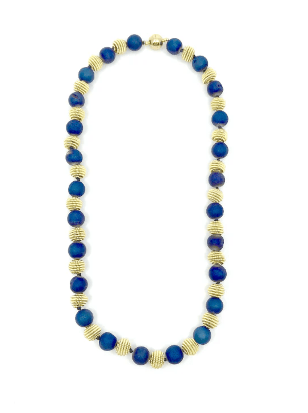 Sea Lily Necklaces Blue Geode Gold-tone Necklace