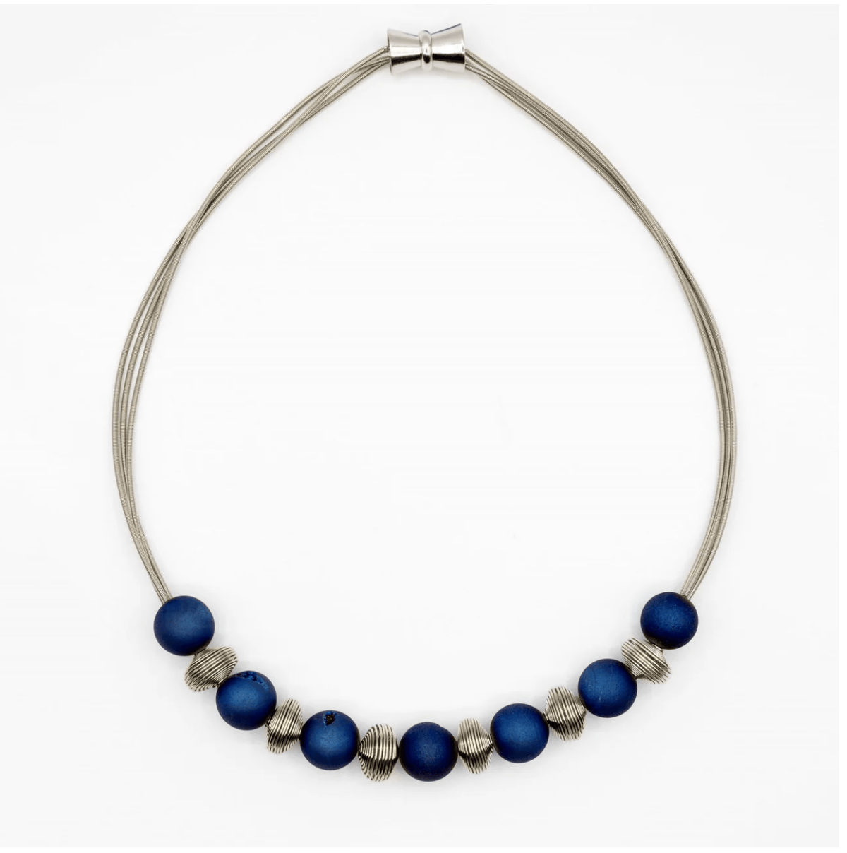 Sea Lily Necklaces Blue Geode & Wire Necklace