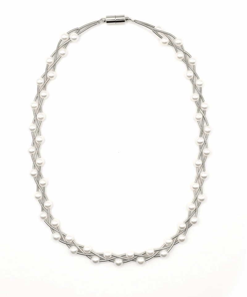 Sea Lily Necklaces Braided Mother of Pearl Wire Necklace