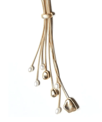 Sea Lily Necklaces Gold-Tone Neckalce W/ Pearls