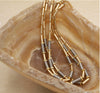 Sea Lily Necklaces Long Silver/Gold Tube Necklace