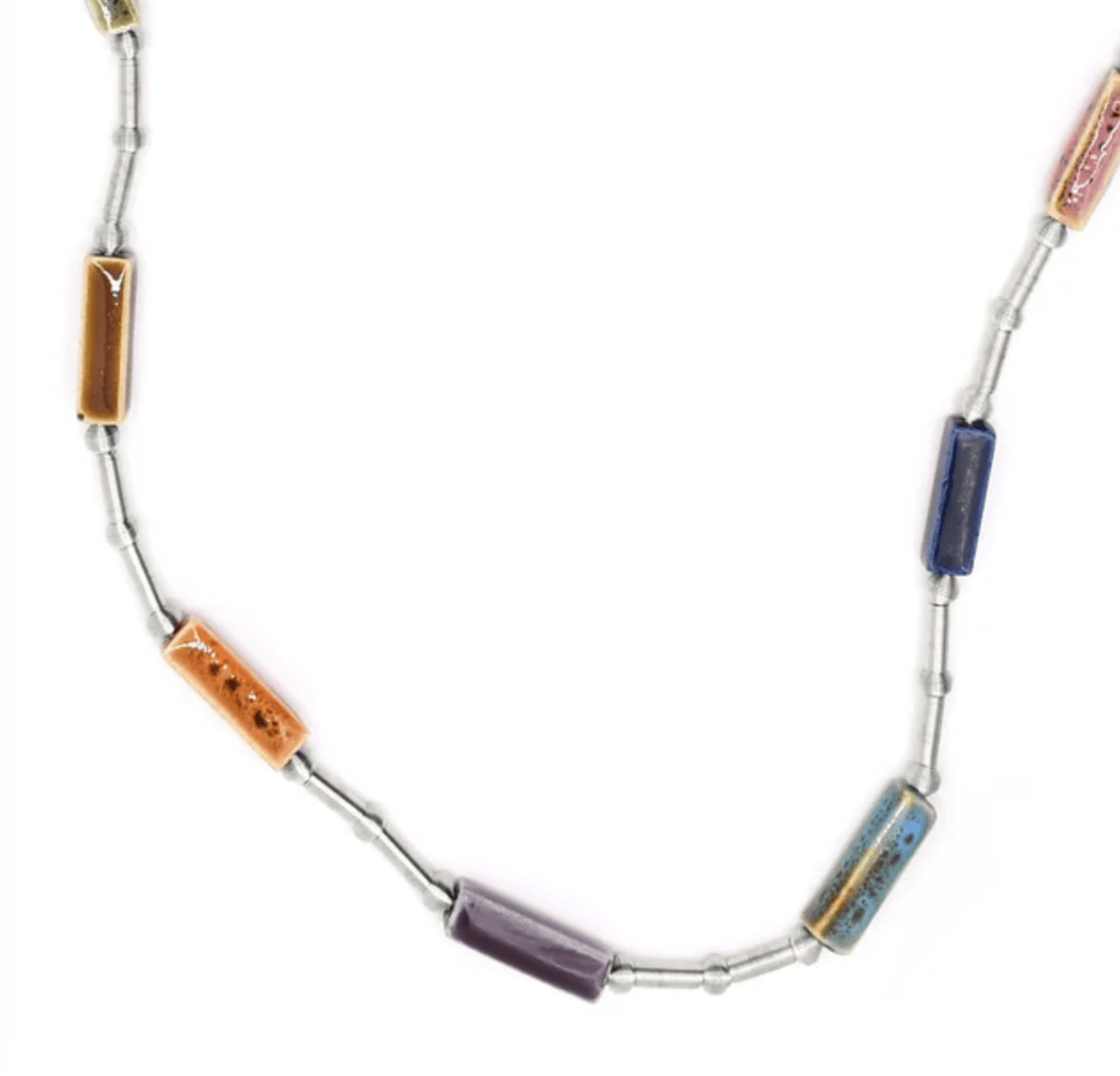 Sea Lily Necklaces Long Wire Multi Colored Bead Necklace
