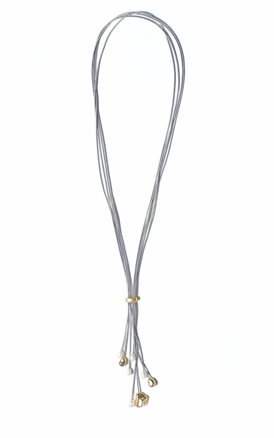 Sea Lily Necklaces Paino Wire Lariat With Pearls