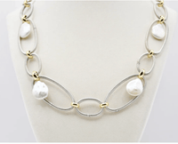 Sea Lily Necklaces Pearl & Silver/Gold Pianoi Wire Necklace