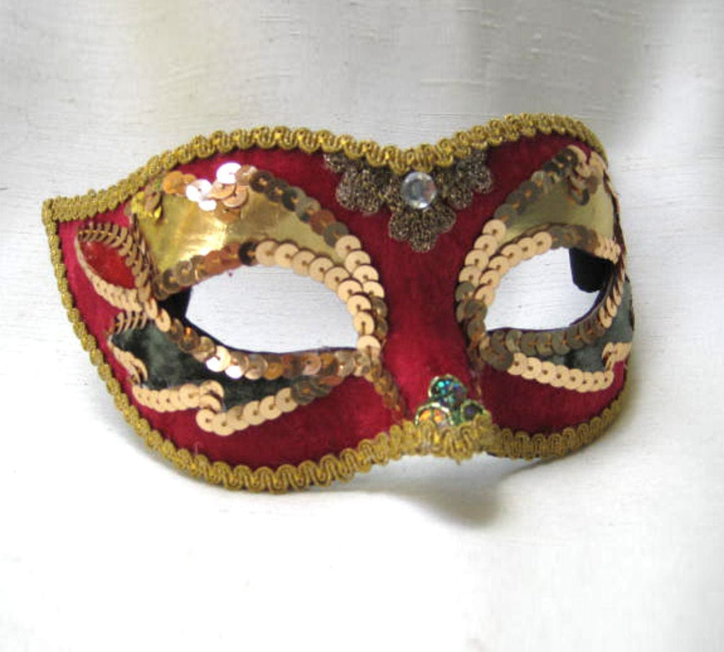 Si Lucia Venetian Masks Colorosa Red Gold Mask
