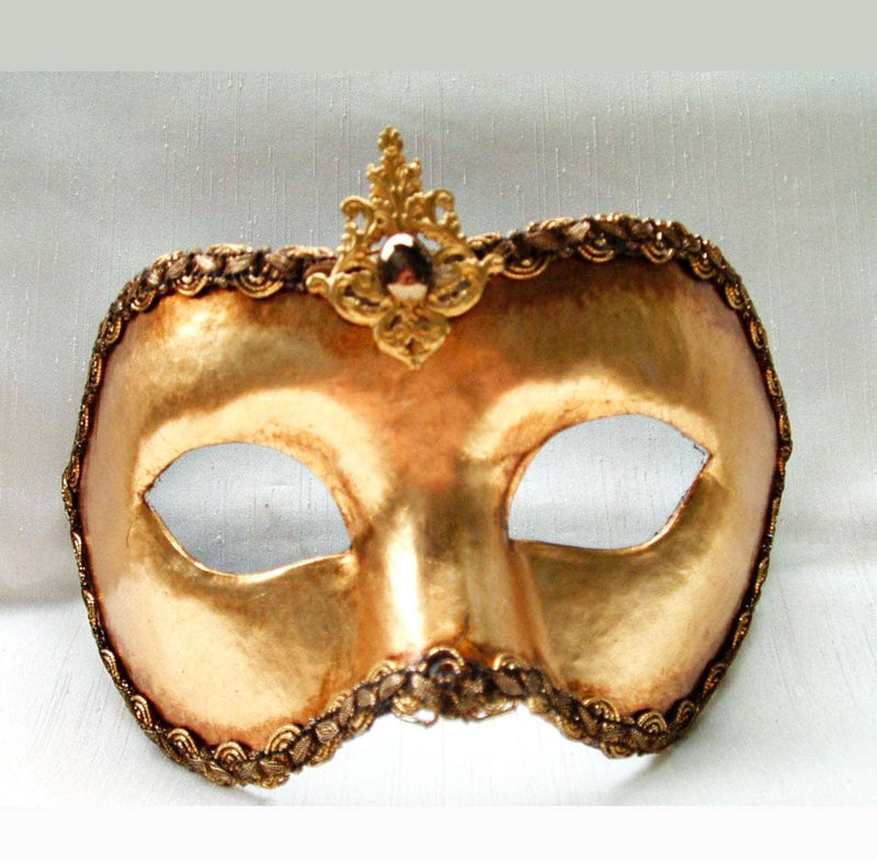 Si Lucia Venetian Masks Gold Columbina