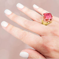 Suzy Landa Rings 13.57ct Pink Tourm 18K Ring