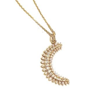 Tanya Farah Necklaces Diamond 18K Moon Necklace
