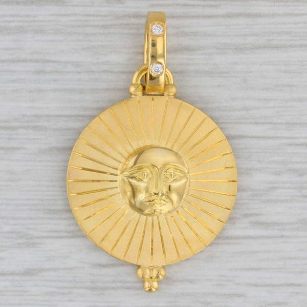 Temple St. Clair Pendants Sole 18K Diamond Sun Pendant
