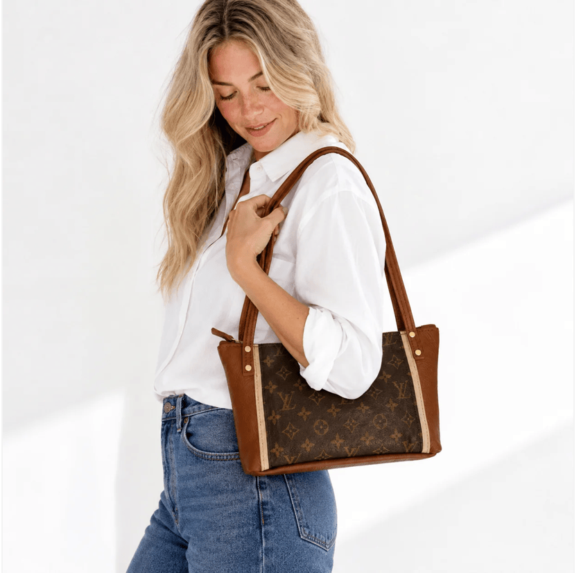 Upcycled Designer Leather Purses Emma Shoulder Bag Sienna