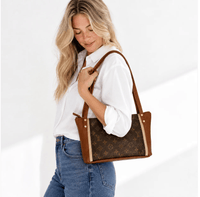 Upcycled Designer Leather Purses Emma Shoulder Bag Sienna