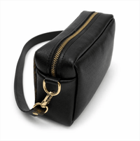Upcycled Designer Leather Purses Val Shoulder Bag Black
