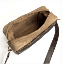 Upcycled Designer Leather Purses Val Shoulder Bag Bronze