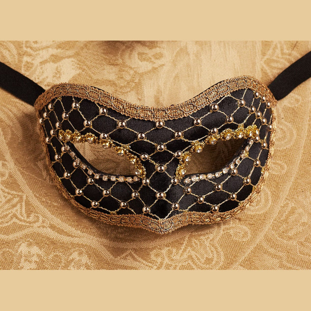 Venetian Masks Venetian Masks Royal Black Columbina Mask