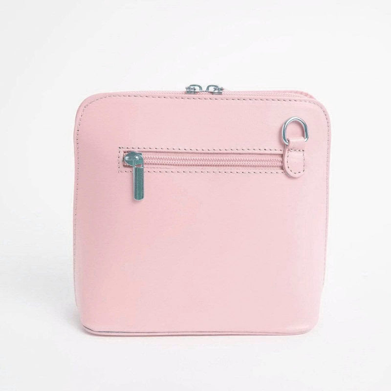 Vera Pelle Leather Goods Celia Pink Cross Body