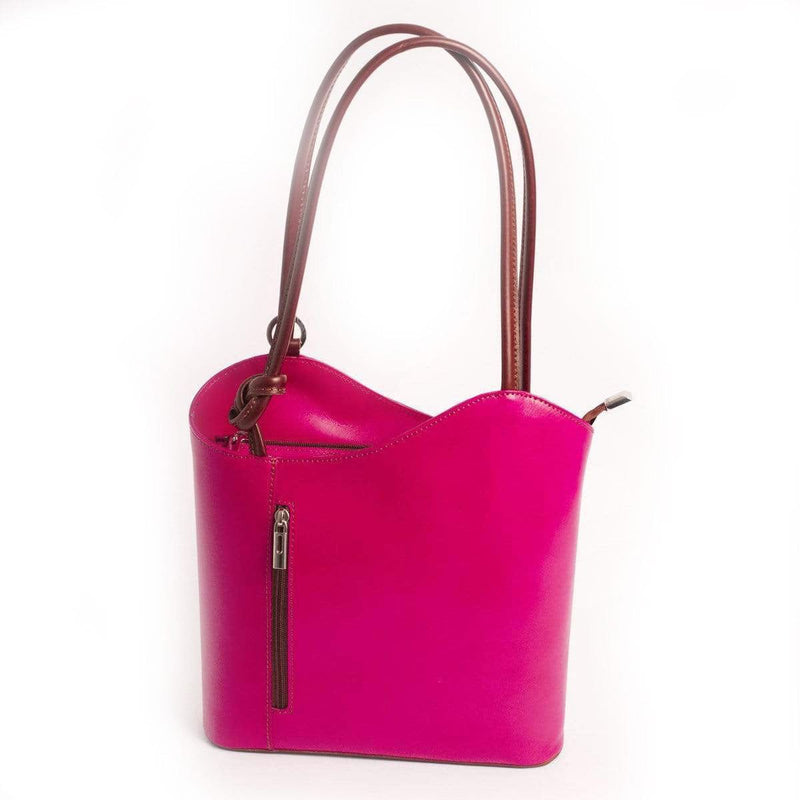 Vera Pelle Leather Goods Musetta Pink Shoulder Bag/Backpack