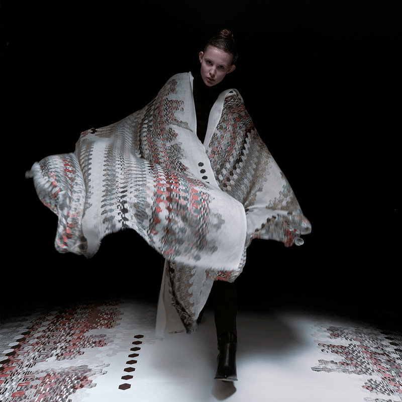 Yen Ting Cho Wraps & Scarves City Silhouette Wool Wrap