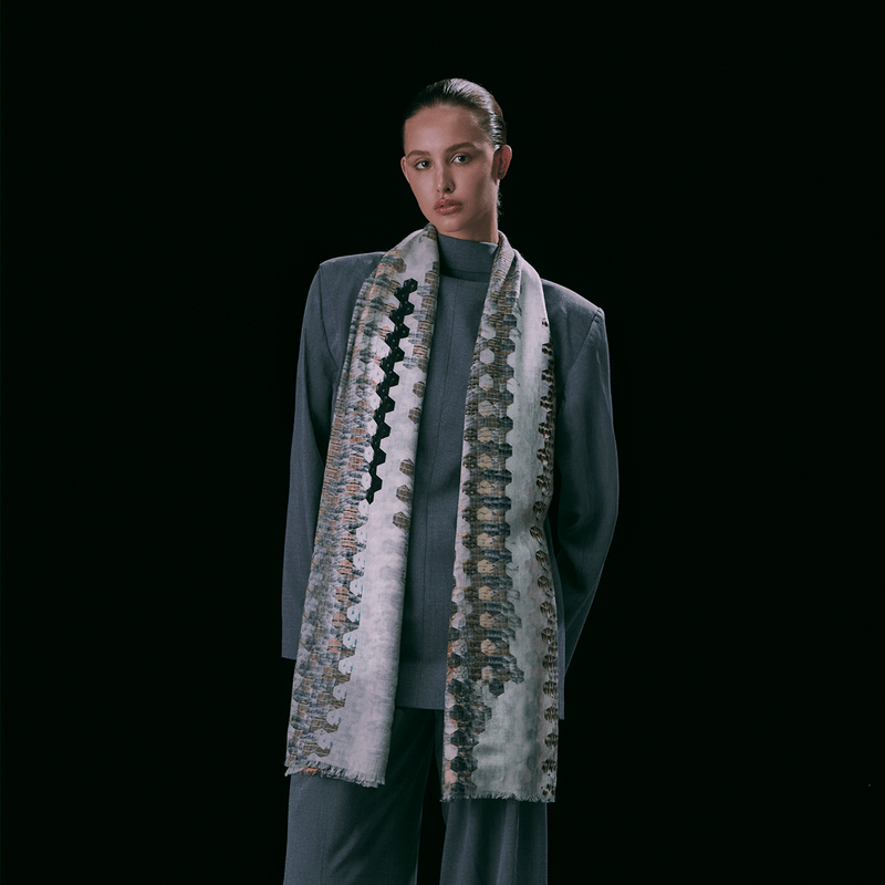 Yen Ting Cho Wraps & Scarves City Silhouette Wool Wrap