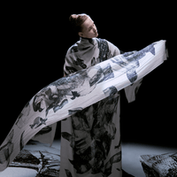 Yen Ting Cho Wraps & Scarves Dancing Shadows Wool Wrap