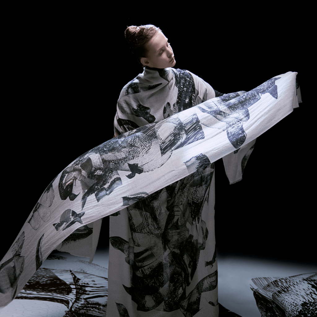Yen Ting Cho Wraps & Scarves Dancing Shadows Wool Wrap