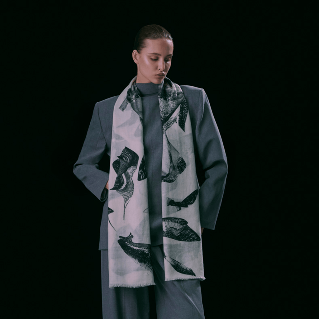 Yen Ting Cho Wraps & Scarves Dancing Shadows Wool Wrap