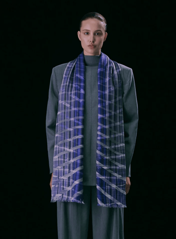 Yen Ting Cho Wraps & Scarves Violet Pulse Scarf