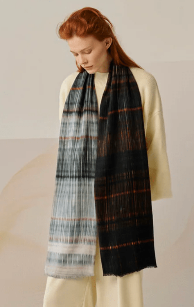 Yen Ting Cho Wraps & Scarves Waterfall Pleat Wool Wrap