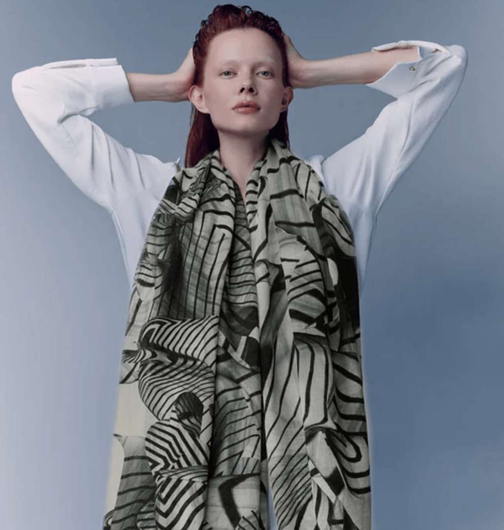Yen Ting Cho Wraps & Scarves Wave Whirl Wool Wrap