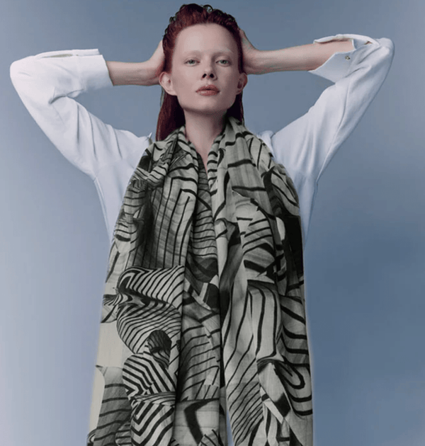 Yen Ting Cho Wraps & Scarves Wave Whirl Wool Wrap