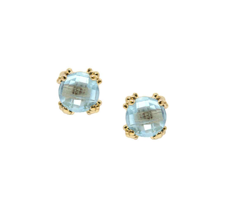 Anzie Earrings Blue Topaz Dew Post  ER