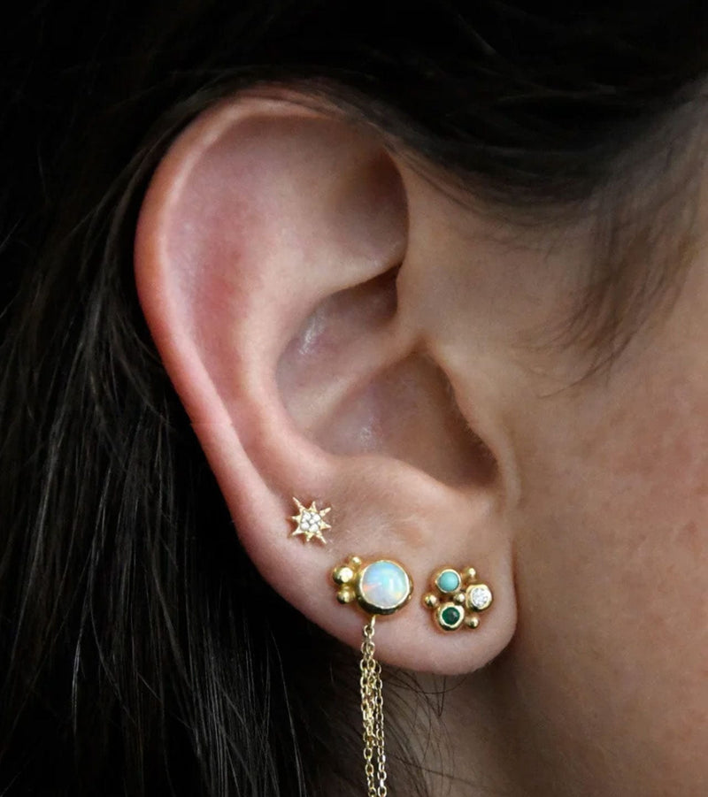 Anzie Earrings Micro Star Diamond 14K Single Stud