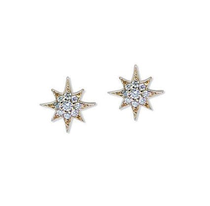 Anzie Earrings Pave Starburst Diamond ER