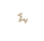 Anzie Earrings Starburst Zig Zag Diamond 14k Studs
