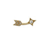 Anzie Earrings Topaz/Diamond 14k Arrow Single Stud