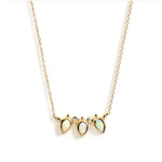 Anzie Necklaces Opal Diamond Fan 14K Necklace