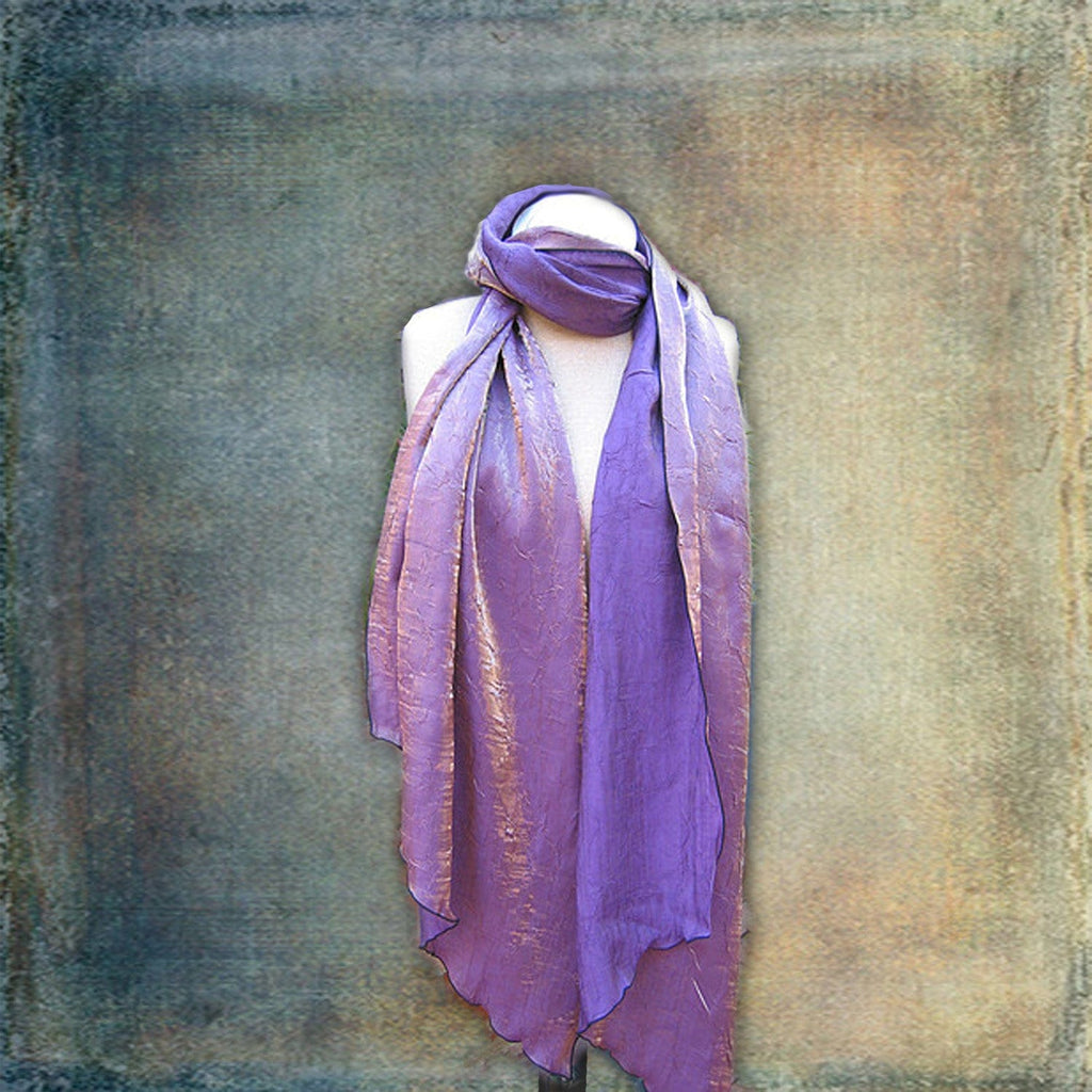 Caron Miller Wraps & Scarves Gold Violet Shimmer Wrap