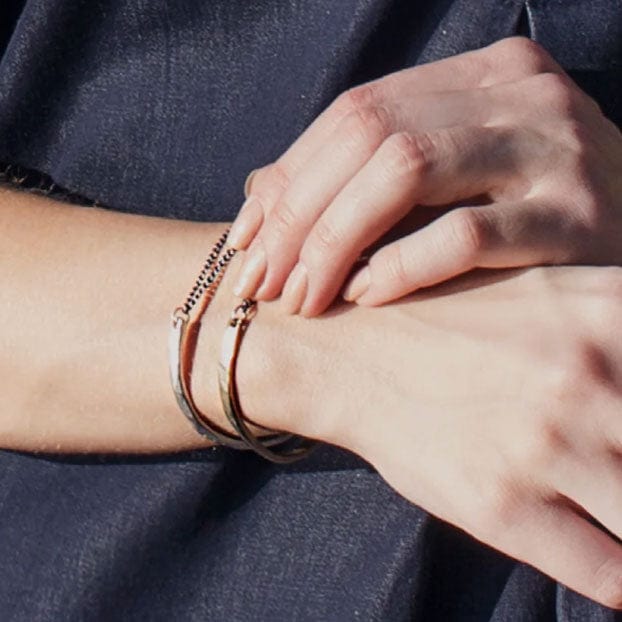 Chikahisa Bracelets Sterling & Black Diamond Bracelet