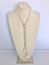 In2Design Necklaces Alice Pearl/Moonstone Lariat Necklace
