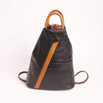 Italian Leather Leather Goods Echo Black Backpack