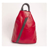 Italian Leather Leather Goods Echo Red Backpack