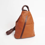 Italian Leather Leather Goods Echo Tan Backpack