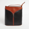 Italian Leather Leather Goods Giovanna Black/Tan Cross Body