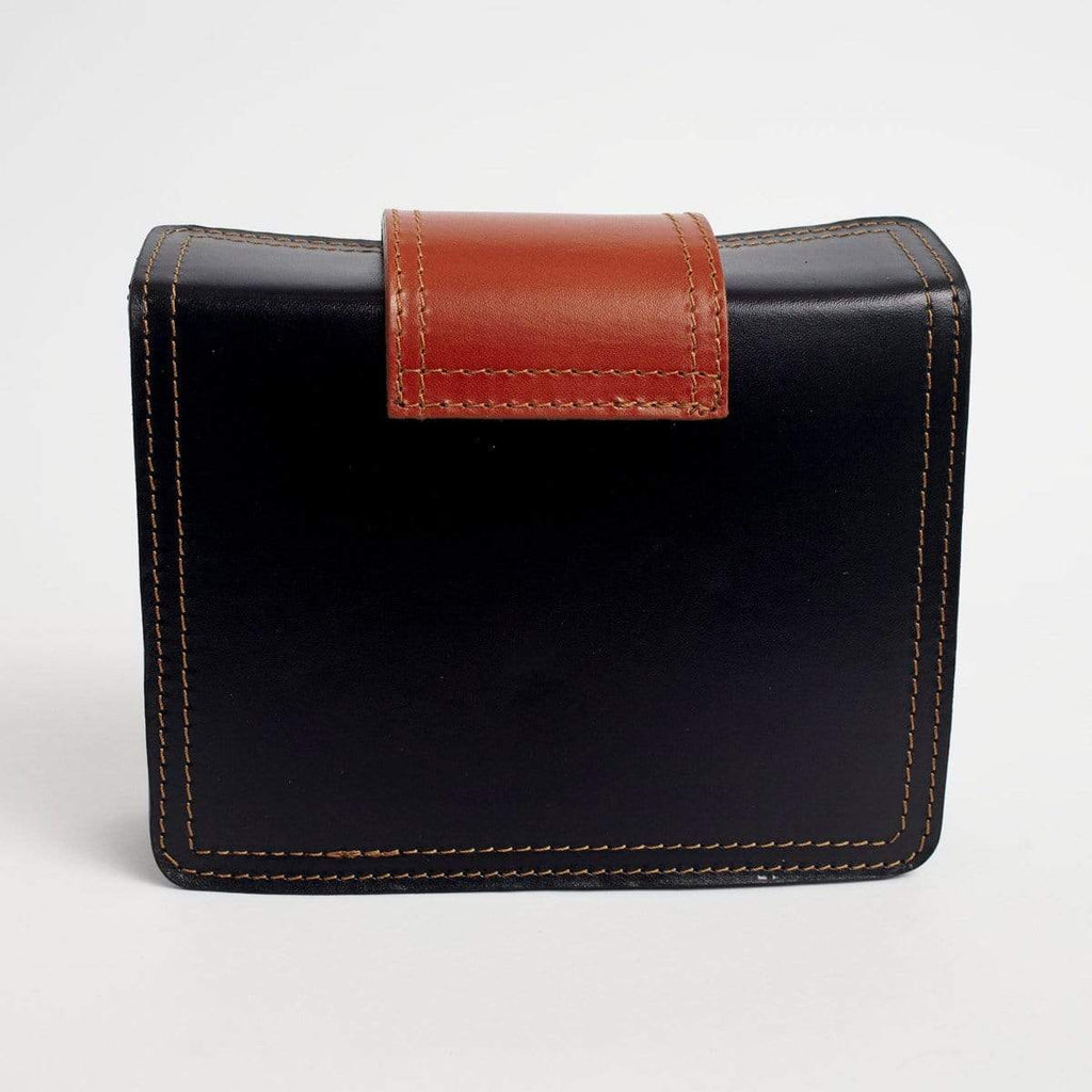 Italian Leather Leather Goods Lucia Black Cross-Body Bag