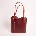 Italian Leather Leather Goods Musetta Bag/Backpack Saddle Brown